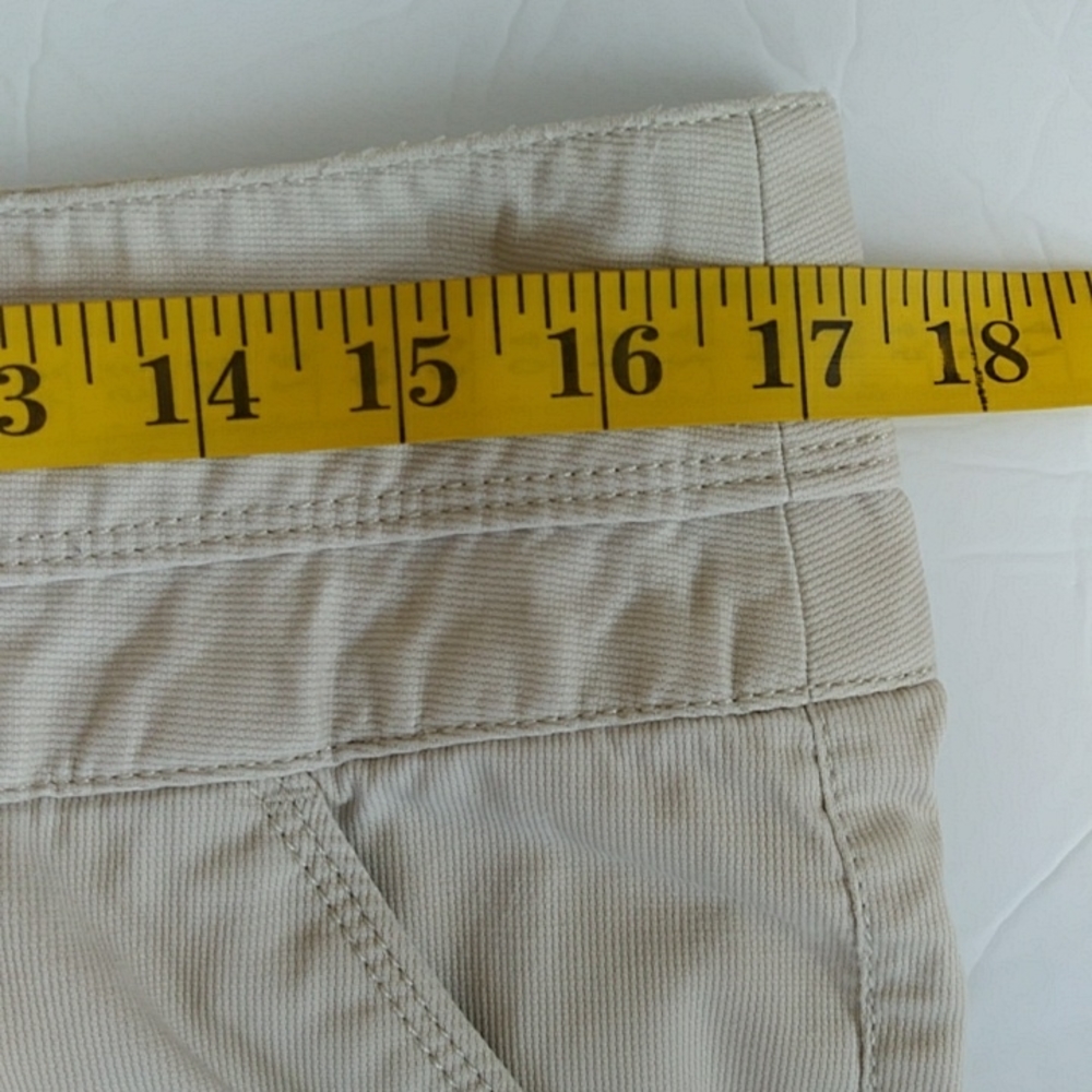 Sonoma Pinstripe Three Button Flare Wide Leg Pants 12 Reg Beige Cream - Picture 13 of 16